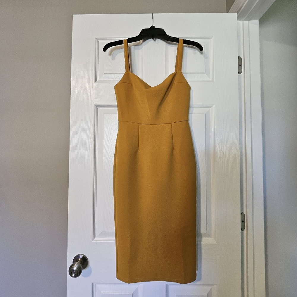 Yellow Midi Bodycon Dress